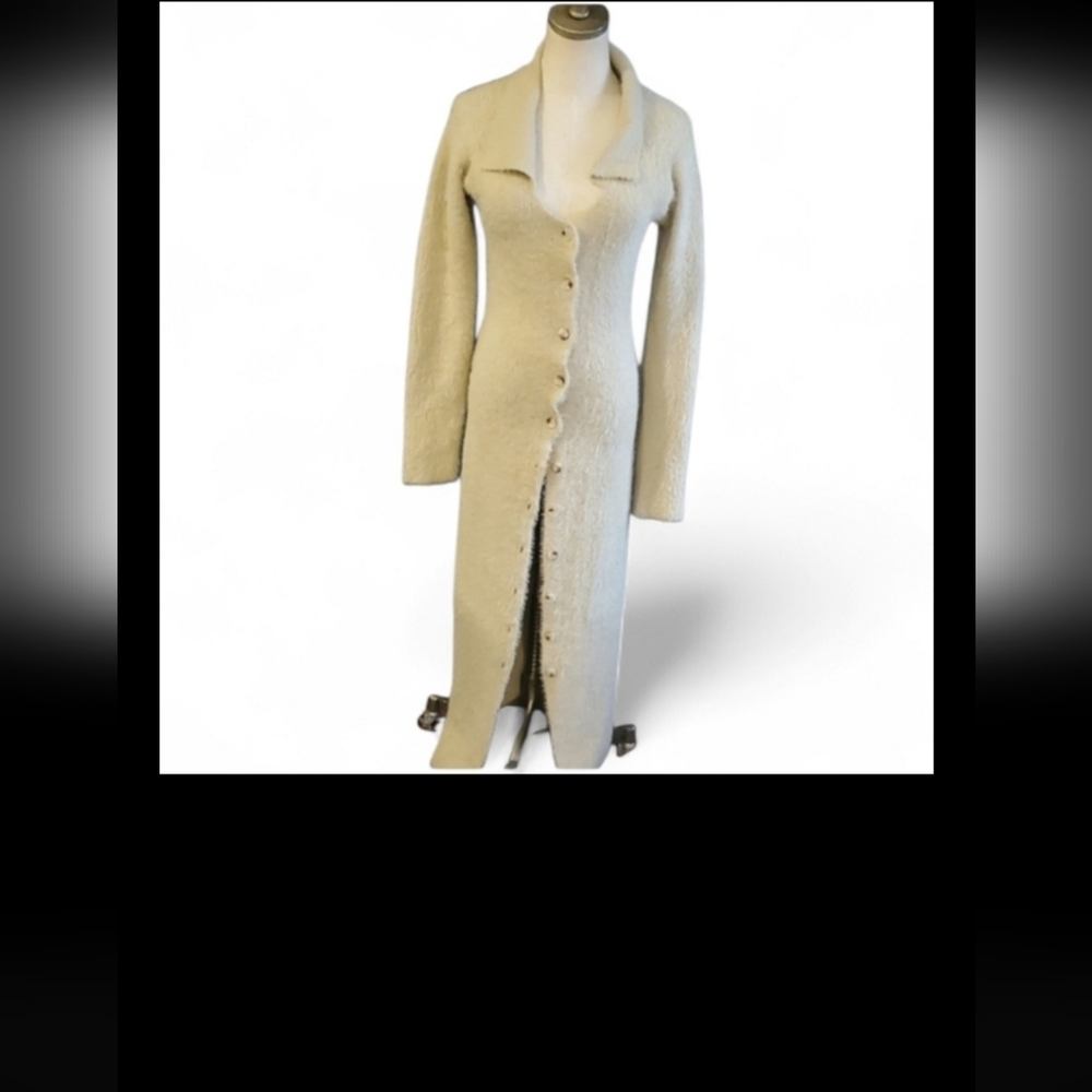 Emory Park Cream Fuzzy  Long Cardigan Sweater - Picture 10 of 10